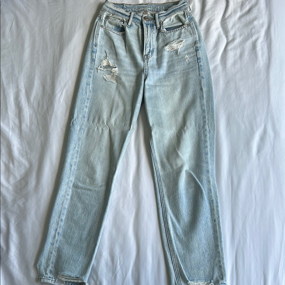 Light Blue Distressed Women's Jeans